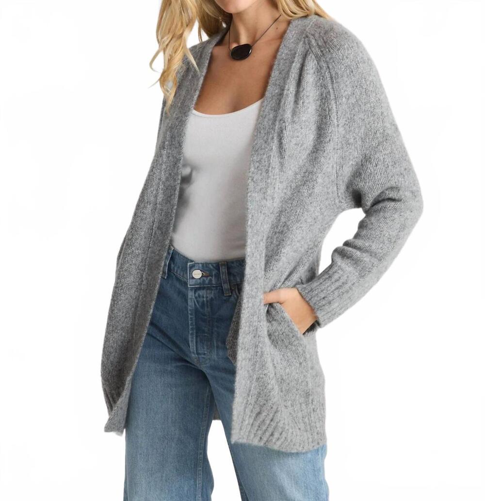 NEW W. CASHMERE women's the jennifer midi open cardigan in cloudy